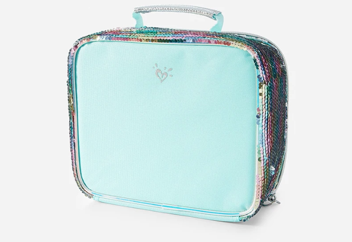 justice pastel unicorn flip sequin initial backpack